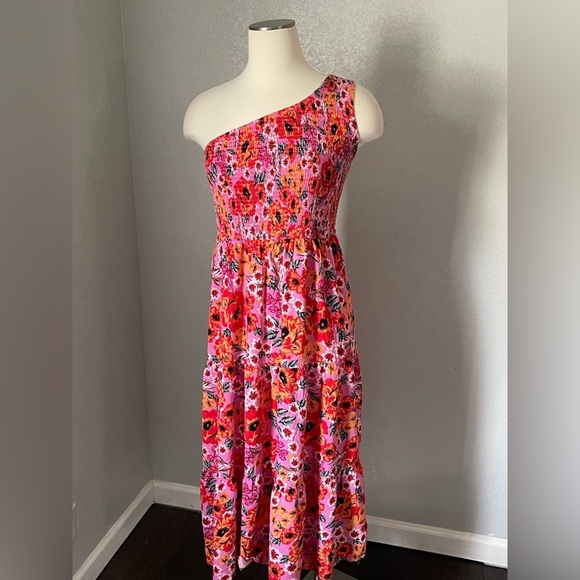 Floral One-Shoulder Dress - Picture 1 of 4